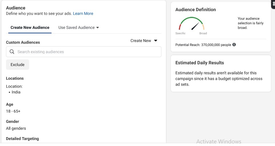 How to create Facebook ads target audience