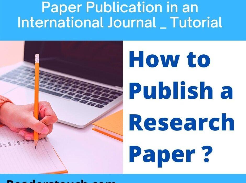 how to publish research paper